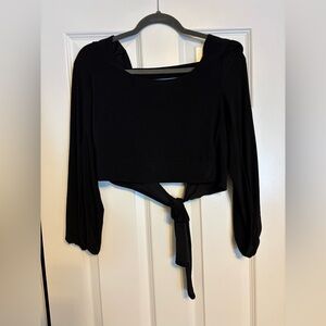 Black Backless Top